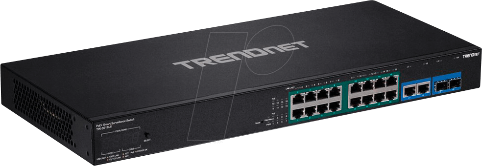 TRN TPE-3018LS - Switch, 18-Port, Gigabit Ethernet, PoE+, RJ45/SFP von Trendnet