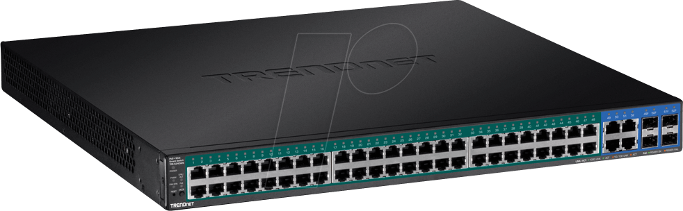 TRN TPE-5240WS - Switch, 52-Port, Gigabit Ethernet, PoE+, 4x RJ45/SFP TRN TPE-5240WS - Switch, 52-Port, Gigabit Ethernet, PoE+, 4x RJ45/SFP von Trendnet