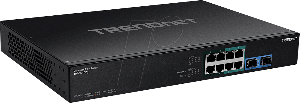 TRN TPE-BG102G - Switch, 10-Port, Gigabit Ethernet, SFP, PoE++ von Trendnet