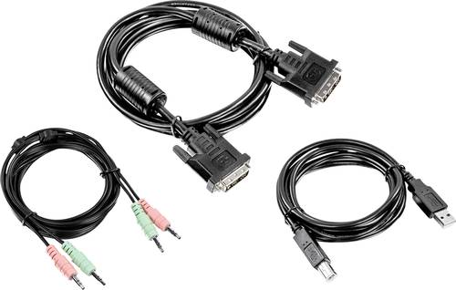 TrendNet KVM Anschlusskabel [1x DVI-Stecker 18+5pol., USB 2.0 Stecker A, Klinkenstecker 3.5mm - 1x D von Trendnet