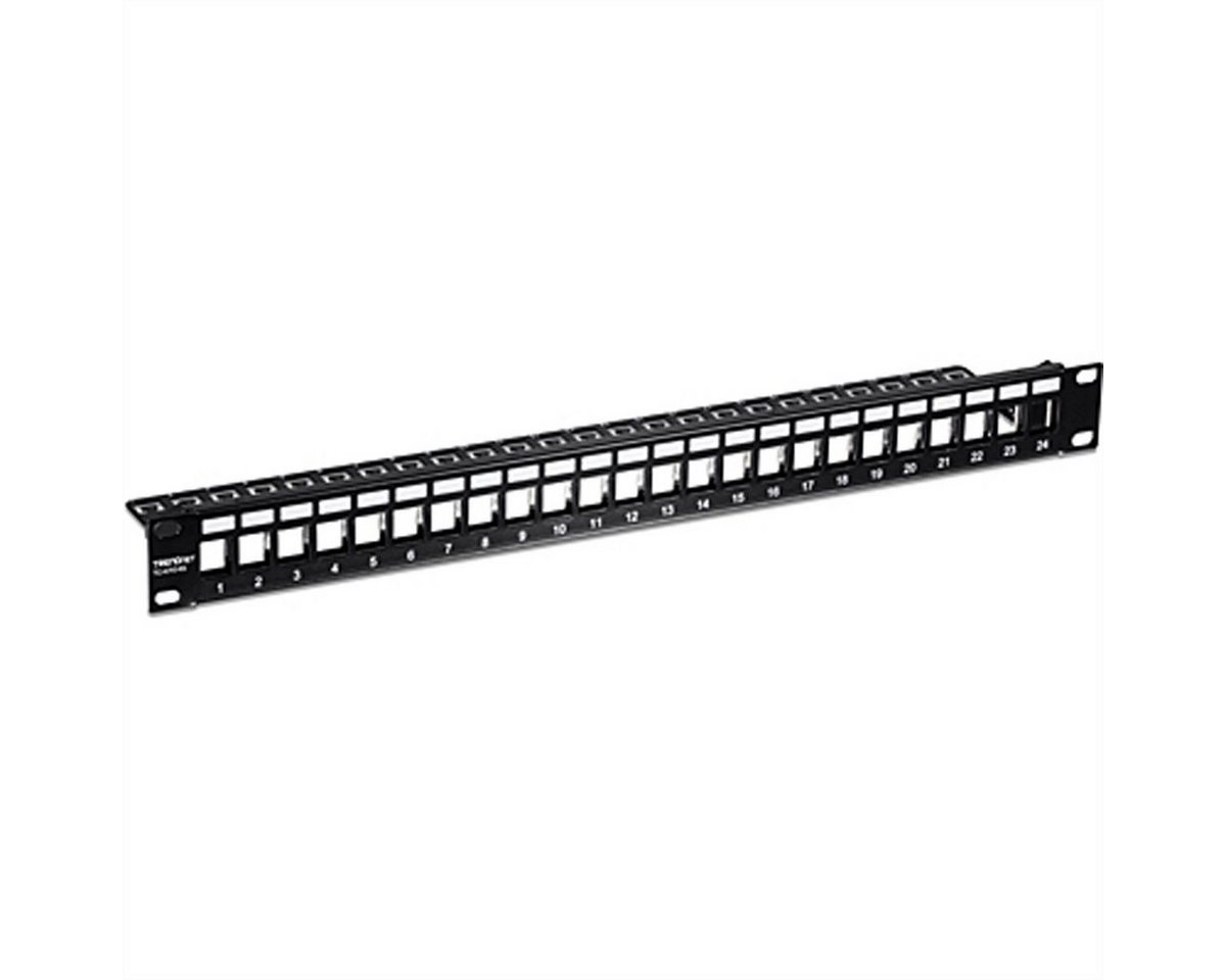 Trendnet TC-KP24S Patch Panel Netzwerk-Panel (bestückt, 24 Ports, 24-Port Blank Keystone Shielded 1U) von Trendnet