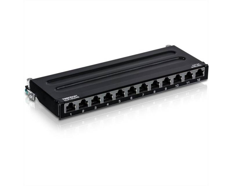 Trendnet TC-P12C6AS Patch Panel Netzwerk-Panel (bestückt, 12 Ports, 12-port Cat6a geschirmt Für Wandmontage) von Trendnet