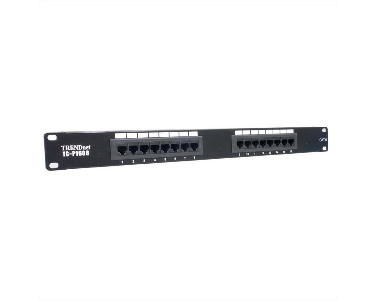 Trendnet TC-P16C6 Patch Panel Netzwerk-Panel (bestückt, 16 Ports, 16-port Cat6 Unshielded) von Trendnet