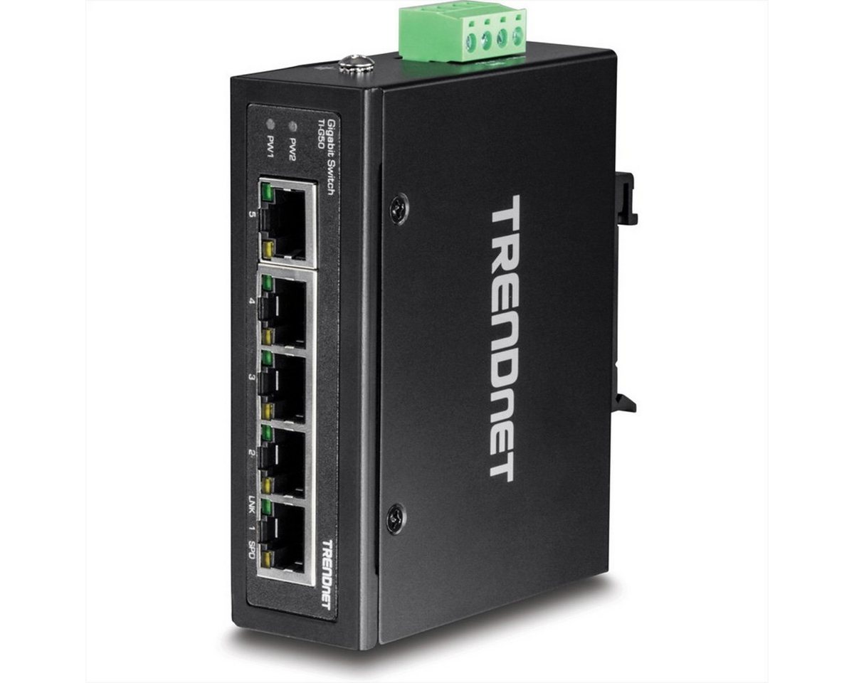 Trendnet TI-G50 5-Port Gehärteter Industrieller Gigabit DIN-Rail Switch Netzwerk-Switch von Trendnet