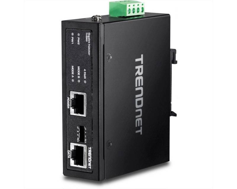 Trendnet TI-IG60 Gehärteter industrieller Gigabit PoE+ Injektor Netzwerk-Switch von Trendnet