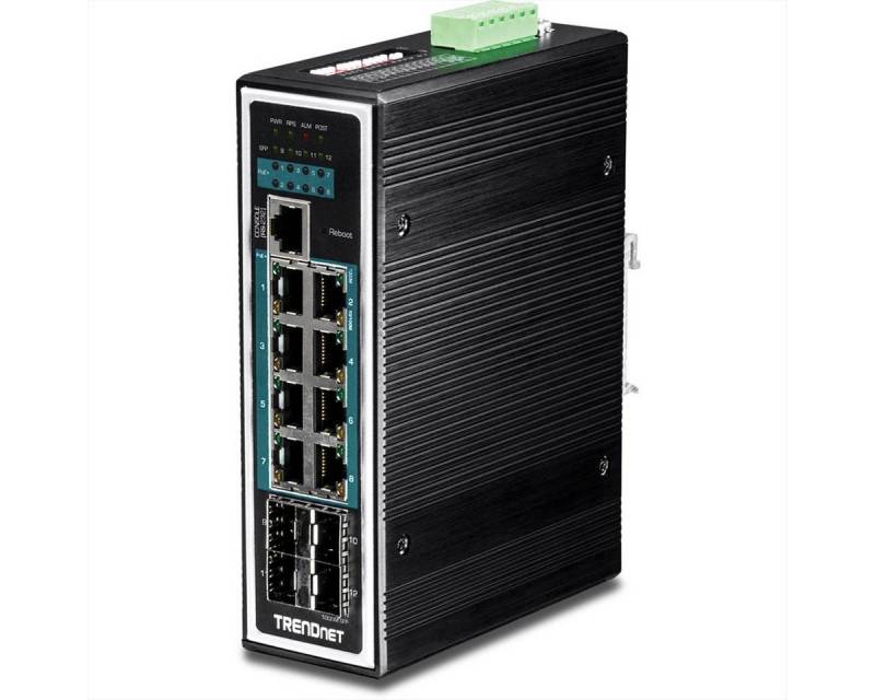 Trendnet TI-PG1284i 12 Port Rail Switch Netzwerk-Switch von Trendnet