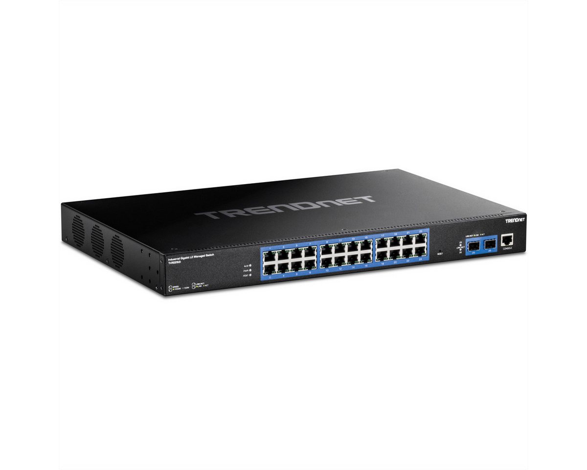 Trendnet TI-RG262i Rackmount Switch Netzwerk-Switch (26-Port Industrial Gigabit L2 Managed) von Trendnet