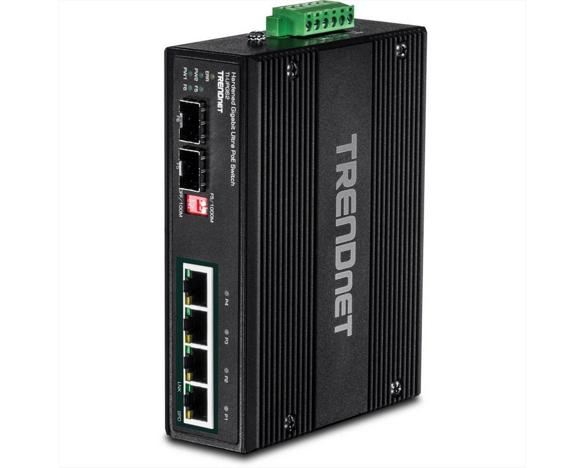 Trendnet TI-UPG62 6-Port Gigabit Switch Ultra PoE DIN-Rail Industrial Netzwerk-Switch von Trendnet