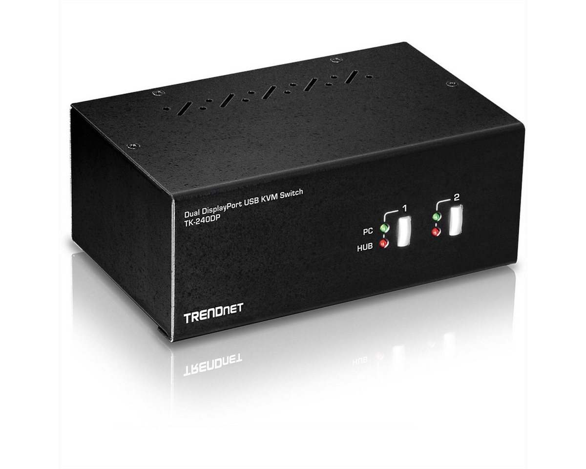 Trendnet TK-240DP DisplayPort KVM Switch Computer-Adapter, 2-Port Dual Monitor von Trendnet