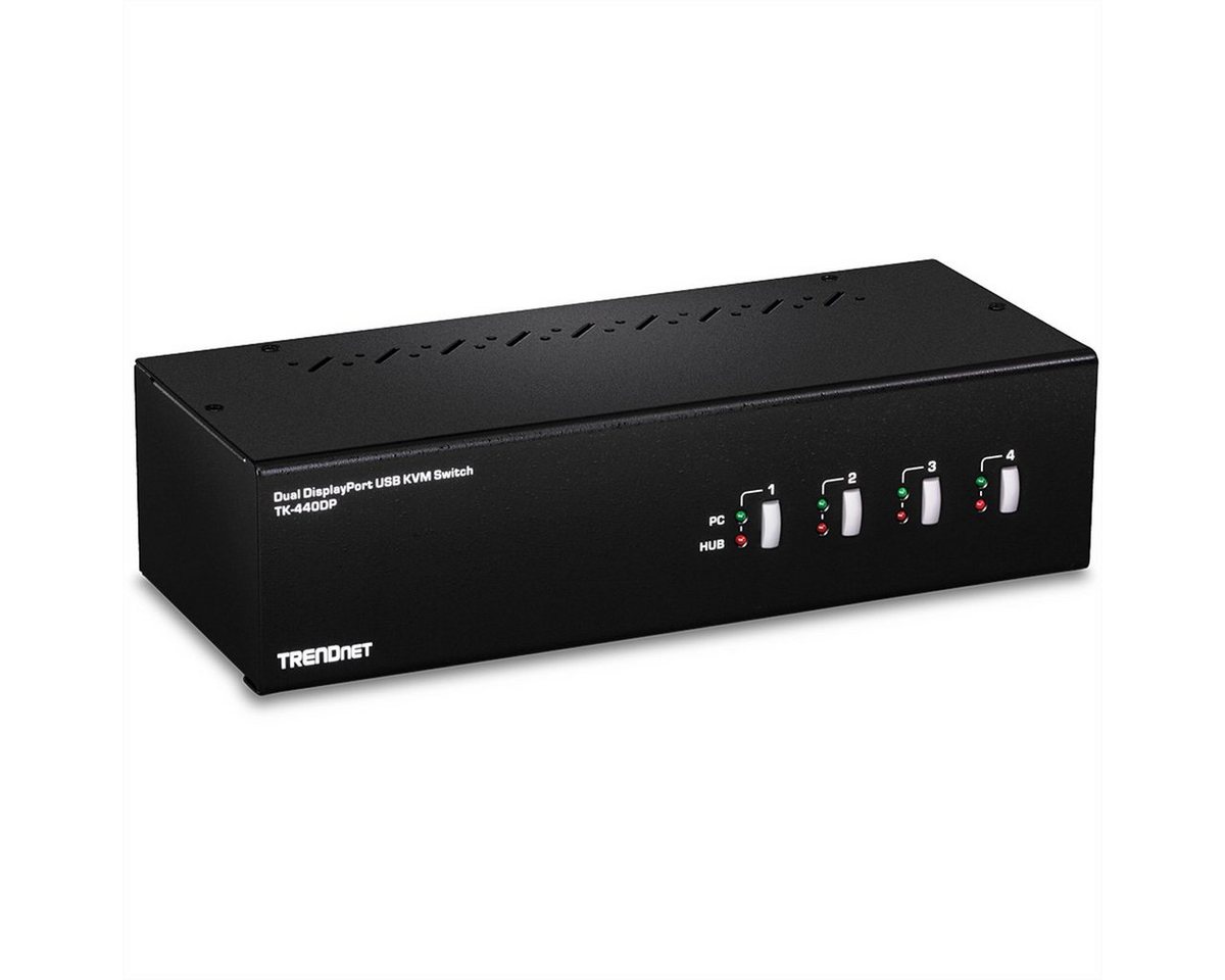Trendnet TK-440DP 4-Port Dual Monitor Display Port KVM Switch Computer-Adapter Trendnet TK-440DP 4-Port Dual Monitor Display Port KVM Switch Computer-Adapter von Trendnet