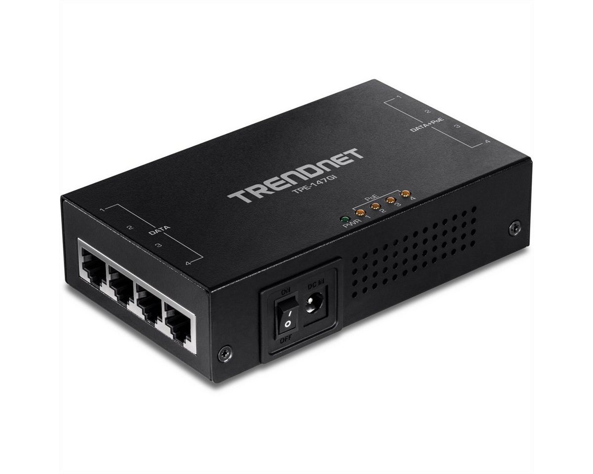 Trendnet TPE-147GI 65W PoE+ Injektor 4-Port Gigabit Netzwerk-Switch von Trendnet