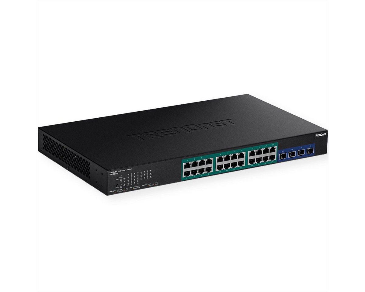 Trendnet TPE-30284 28-Port Gigabit Switch Netzwerk-Switch (Web Smart PoE+ Switch mit 10G SFP+ slots) von Trendnet