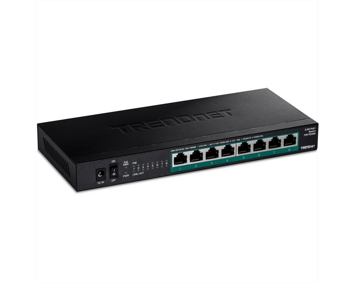 Trendnet TPE-TG380 8-Port PoE Switch Netzwerk-Switch (Unmanaged 2.5G PoE) von Trendnet