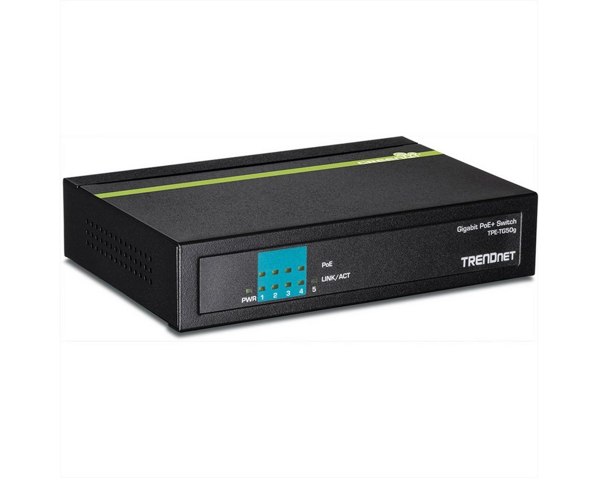 Trendnet TPE-TG50g 5-Port Gigabit PoE+ Switch Netzwerk-Switch von Trendnet