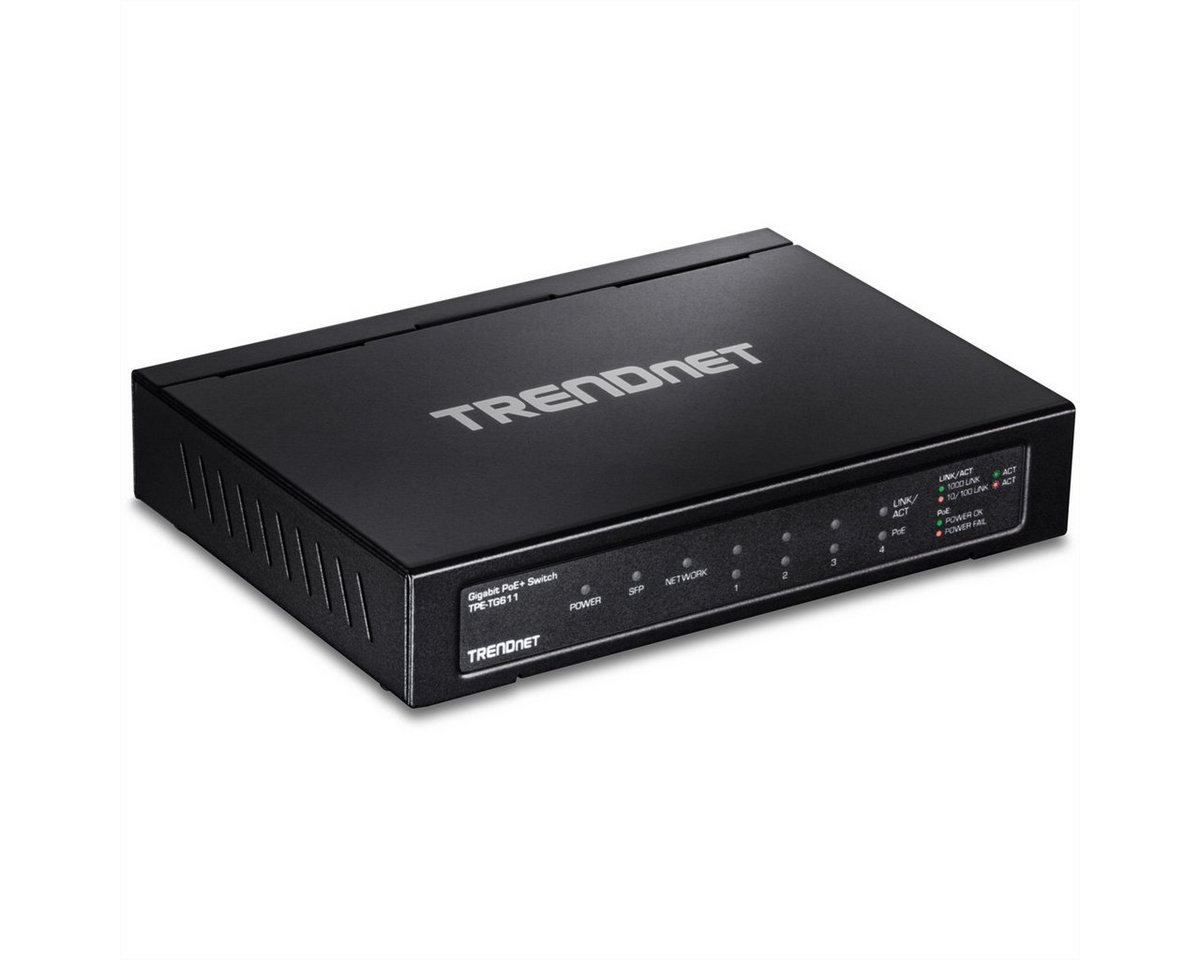 Trendnet TPE-TG611 6-Port Switch PoE+ Gigabit Netzwerk-Switch von Trendnet