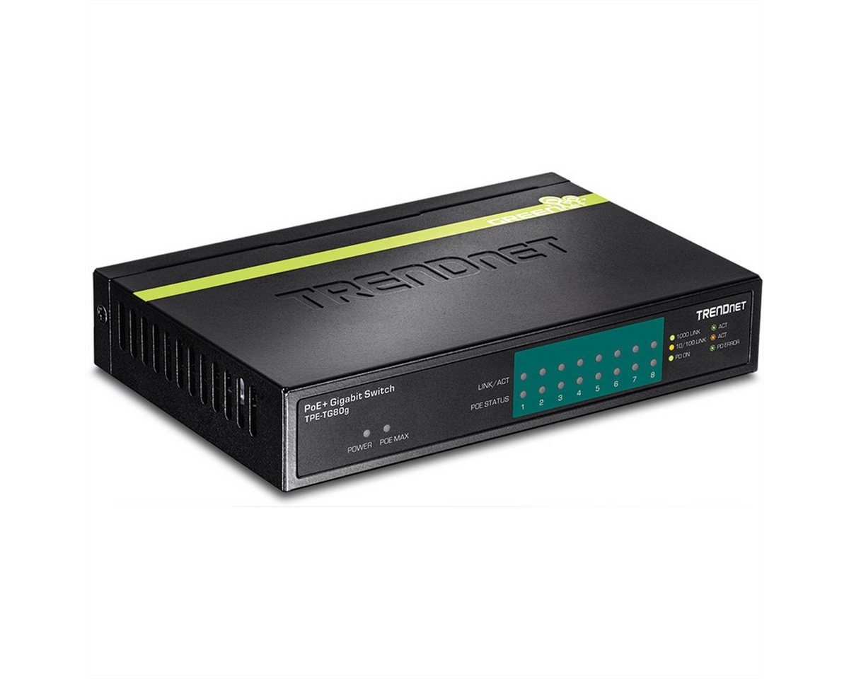 Trendnet TPE-TG80g 8-Port PoE Switch GREENnet Gigabit Netzwerk-Switch von Trendnet