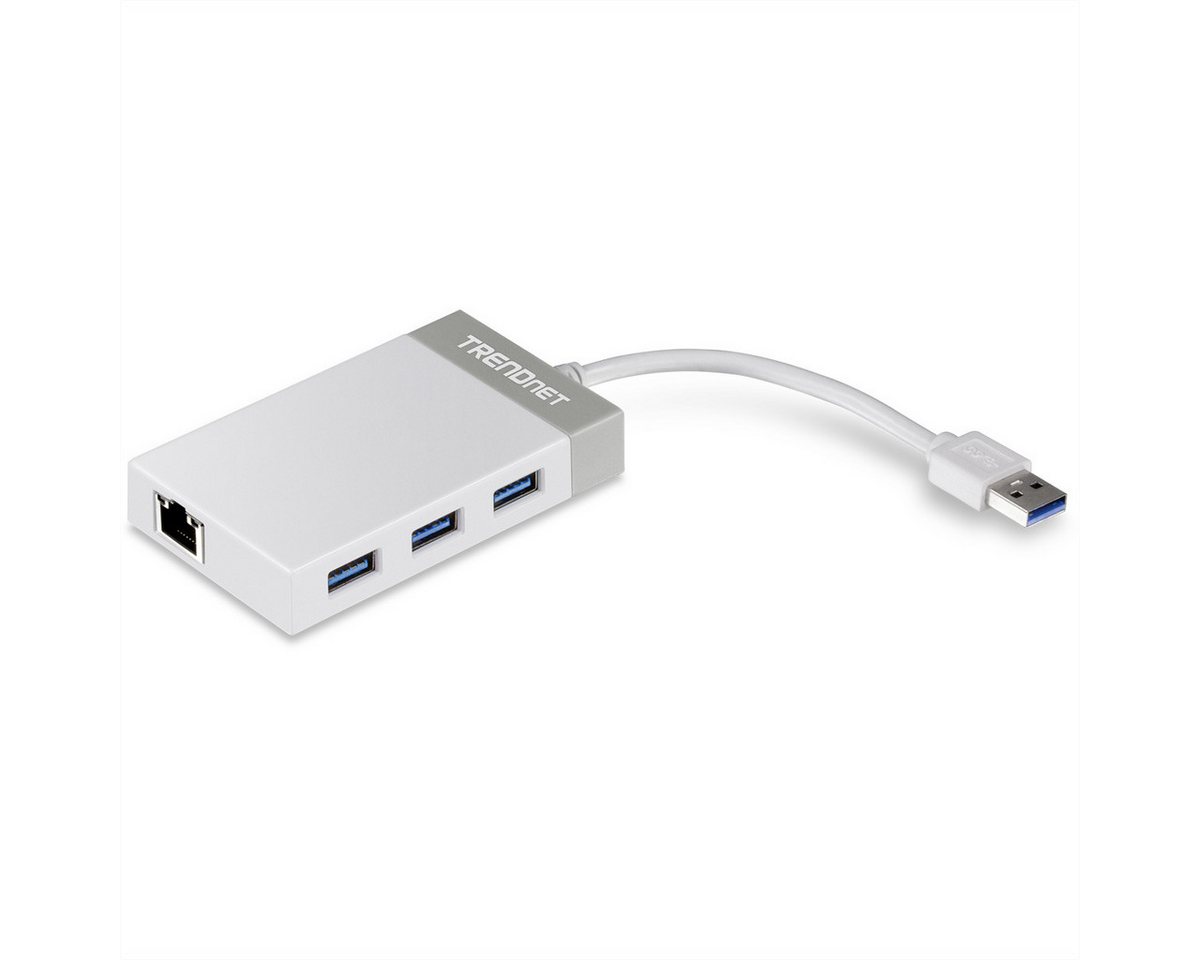 Trendnet TU3-ETGH3 USB 3.0 zu Gigabit Adapter + USB Hub Computer-Adapter, 10.0 cm Trendnet TU3-ETGH3 USB 3.0 zu Gigabit Adapter + USB Hub Computer-Adapter, 10.0 cm von Trendnet