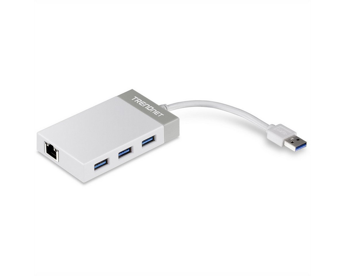 Trendnet TU3-ETGH3 USB 3.0 zu Gigabit Adapter + USB Hub Computer-Adapter, 10.0 cm von Trendnet