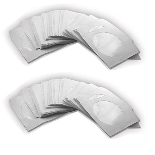 Trendsky® Papierhüllen mit Fenster und Lasche für CD DVD Bluray Rohlinge Papier Hüllen - Qualtätsprodukt (1000 Stück) von Trendsky