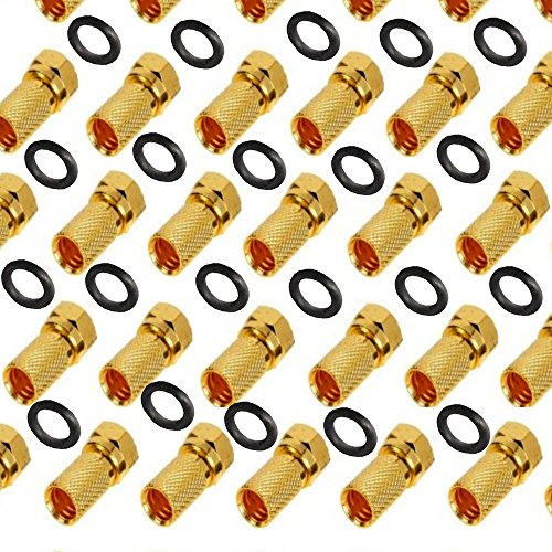 Trendsky 8mm F-Stecker für 120/135/150 dB Koax Koaxial Sat Antennen Satelliten Kabel (50) von Trendsky
