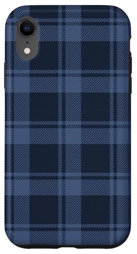 Trendy Apparel Dark Blue Squares Plaid Pattern Hülle für iPhone XR von Trendy Apparel