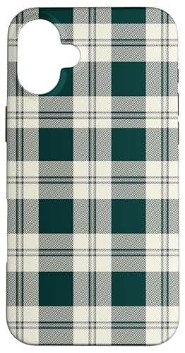 Trendy Apparel Green Ivory Plaid Pattern Hülle für iPhone 16 Plus Trendy Apparel Green Ivory Plaid Pattern Hülle für iPhone 16 Plus von Trendy Apparel