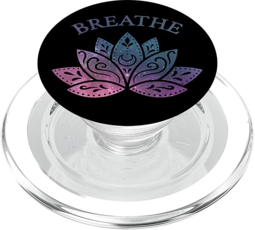 Trendy Breathe Purple Blue Henna Lotus PopSockets PopGrip für MagSafe Trendy Breathe Purple Blue Henna Lotus PopSockets PopGrip für MagSafe von Trendy Apparel