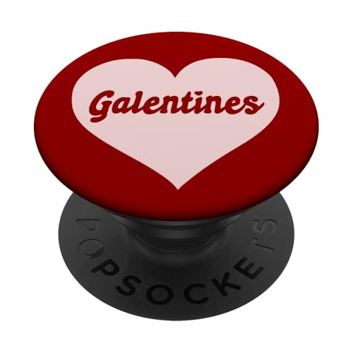 Valentine's Day Galentines Stylized Text Inside Heart PopSockets Klebender PopGrip Valentine's Day Galentines Stylized Text Inside Heart PopSockets Klebender PopGrip von Trendy Apparel