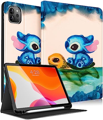 Trendy Fan Schutzhülle für iPad Pro 12,9 Zoll 2022/2021/2020/2018 für Kinder, Mädchen, Teenager, Jungen, Frauen, Folio-Stifthalter, niedliches Cartoon-Kawaii-Design, Abdeckung für Apple iPad 12,9 Zoll von Trendy Fan