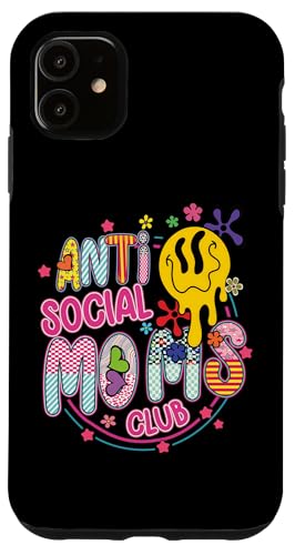 Anti-Social Moms Club Melting Happy Face Retro Groovy Mama Hülle für iPhone 11 Anti-Social Moms Club Melting Happy Face Retro Groovy Mama Hülle für iPhone 11 von Trendy Mom Life Funny Quote Stylish Apparel