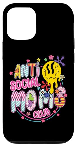 Anti-Social Moms Club Melting Happy Face Retro Groovy Mama Hülle für iPhone 12/12 Pro Anti-Social Moms Club Melting Happy Face Retro Groovy Mama Hülle für iPhone 12/12 Pro von Trendy Mom Life Funny Quote Stylish Apparel