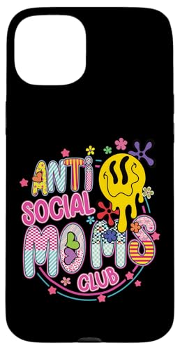 Anti-Social Moms Club Melting Happy Face Retro Groovy Mama Hülle für iPhone 15 Plus Anti-Social Moms Club Melting Happy Face Retro Groovy Mama Hülle für iPhone 15 Plus von Trendy Mom Life Funny Quote Stylish Apparel