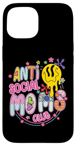 Anti-Social Moms Club Melting Happy Face Retro Groovy Mama Hülle für iPhone 15 Anti-Social Moms Club Melting Happy Face Retro Groovy Mama Hülle für iPhone 15 von Trendy Mom Life Funny Quote Stylish Apparel