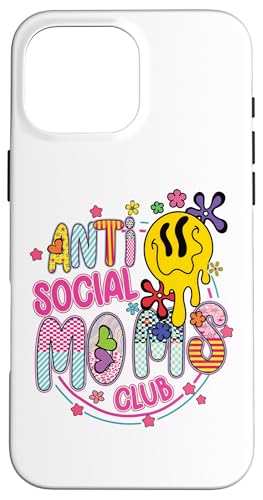 Anti-Social Moms Club Melting Happy Face Retro Groovy Mama Hülle für iPhone 16 Pro Max Anti-Social Moms Club Melting Happy Face Retro Groovy Mama Hülle für iPhone 16 Pro Max von Trendy Mom Life Funny Quote Stylish Apparel