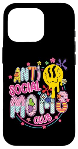 Anti-Social Moms Club Melting Happy Face Retro Groovy Mama Hülle für iPhone 16 Pro Anti-Social Moms Club Melting Happy Face Retro Groovy Mama Hülle für iPhone 16 Pro von Trendy Mom Life Funny Quote Stylish Apparel