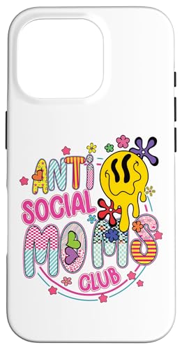 Anti-Social Moms Club Melting Happy Face Retro Groovy Mama Hülle für iPhone 16 Pro Anti-Social Moms Club Melting Happy Face Retro Groovy Mama Hülle für iPhone 16 Pro von Trendy Mom Life Funny Quote Stylish Apparel