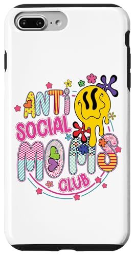 Anti-Social Moms Club Melting Happy Face Retro Groovy Mama Hülle für iPhone 7 Plus/8 Plus Anti-Social Moms Club Melting Happy Face Retro Groovy Mama Hülle für iPhone 7 Plus/8 Plus von Trendy Mom Life Funny Quote Stylish Apparel