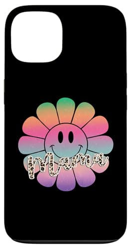 Buntes Happy Face Flower Tee Retro Leopard Mama Aesthetic Hülle für iPhone 13 von Trendy Mom Life Funny Quote Stylish Apparel