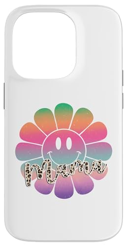 Buntes Happy Face Flower Tee Retro Leopard Mama Aesthetic Hülle für iPhone 14 Pro Buntes Happy Face Flower Tee Retro Leopard Mama Aesthetic Hülle für iPhone 14 Pro von Trendy Mom Life Funny Quote Stylish Apparel