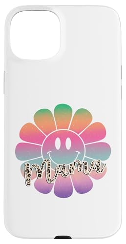 Buntes Happy Face Flower Tee Retro Leopard Mama Aesthetic Hülle für iPhone 15 Plus Buntes Happy Face Flower Tee Retro Leopard Mama Aesthetic Hülle für iPhone 15 Plus von Trendy Mom Life Funny Quote Stylish Apparel