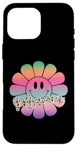Buntes Happy Face Flower Tee Retro Leopard Mama Aesthetic Hülle für iPhone 16 Pro Max Buntes Happy Face Flower Tee Retro Leopard Mama Aesthetic Hülle für iPhone 16 Pro Max von Trendy Mom Life Funny Quote Stylish Apparel