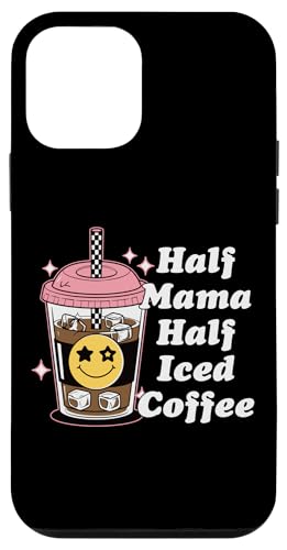 Half Mama Half Iced Coffee Nette Happy Face Lustige Retro-Mama Hülle für iPhone 12 mini von Trendy Mom Life Funny Quote Stylish Apparel
