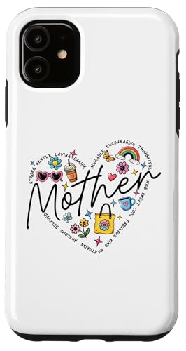 Herz Mutter Shirt Kaffee Regenbogen Blumen Muttertag Mama Hülle für iPhone 11 Herz Mutter Shirt Kaffee Regenbogen Blumen Muttertag Mama Hülle für iPhone 11 von Trendy Mom Life Funny Quote Stylish Apparel