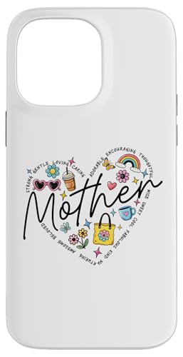 Herz Mutter Shirt Kaffee Regenbogen Blumen Muttertag Mama Hülle für iPhone 14 Pro Max Herz Mutter Shirt Kaffee Regenbogen Blumen Muttertag Mama Hülle für iPhone 14 Pro Max von Trendy Mom Life Funny Quote Stylish Apparel