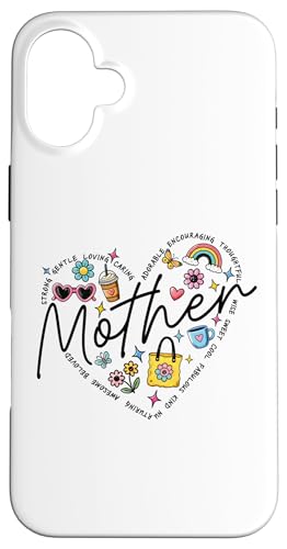 Herz Mutter Shirt Kaffee Regenbogen Blumen Muttertag Mama Hülle für iPhone 16 Plus Herz Mutter Shirt Kaffee Regenbogen Blumen Muttertag Mama Hülle für iPhone 16 Plus von Trendy Mom Life Funny Quote Stylish Apparel
