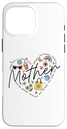 Herz Mutter Shirt Kaffee Regenbogen Blumen Muttertag Mama Hülle für iPhone 16 Pro Max Herz Mutter Shirt Kaffee Regenbogen Blumen Muttertag Mama Hülle für iPhone 16 Pro Max von Trendy Mom Life Funny Quote Stylish Apparel
