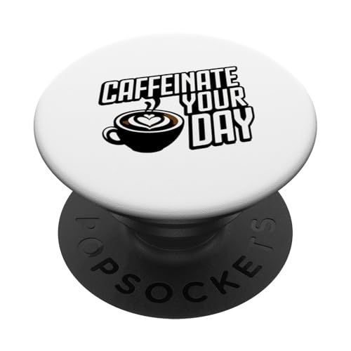 Cool Coffeinate Your Day Kaffeetrinker Java-Liebhaber Neuheit PopSockets Klebender PopGrip Cool Coffeinate Your Day Kaffeetrinker Java-Liebhaber Neuheit PopSockets Klebender PopGrip von Trendy Tamale