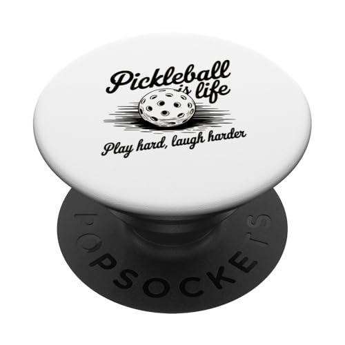 Cool Pickleball Is Life Play Hard Pickleball Lovers Neuheit PopSockets Klebender PopGrip von Trendy Tamale