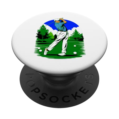 Coole Golfschwung-Spaß, neuer Golfer-Liebhaber, Links-Spieler-Neuheit PopSockets Klebender PopGrip von Trendy Tamale