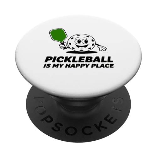 Coole Pickleball Happy Place Fun Pickleball-Liebhaber Neuheit PopSockets Klebender PopGrip Coole Pickleball Happy Place Fun Pickleball-Liebhaber Neuheit PopSockets Klebender PopGrip von Trendy Tamale